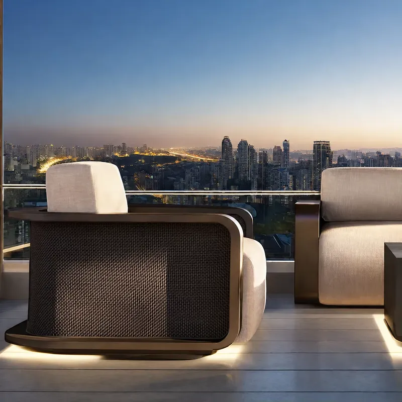 Outdoor Furniture Durable - Luxury Modern Outdoor Aluminum Furniture Set