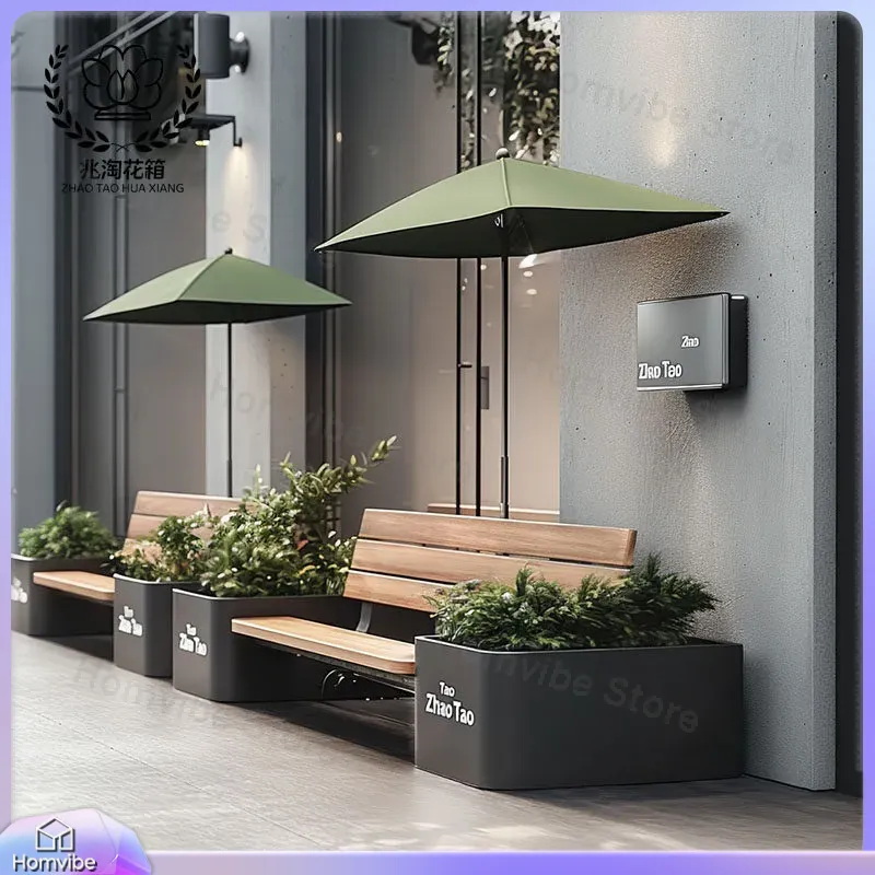 Outdoor Flower Box Bench Garde - Outdoor Furniture Green 评论和价格