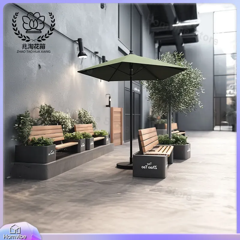 Outdoor Flower Box Bench Garde - Outdoor Furniture Green 评论和价格