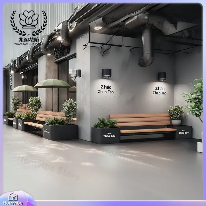 Outdoor Flower Box Bench Garde - Outdoor Furniture Green 评论和价格
