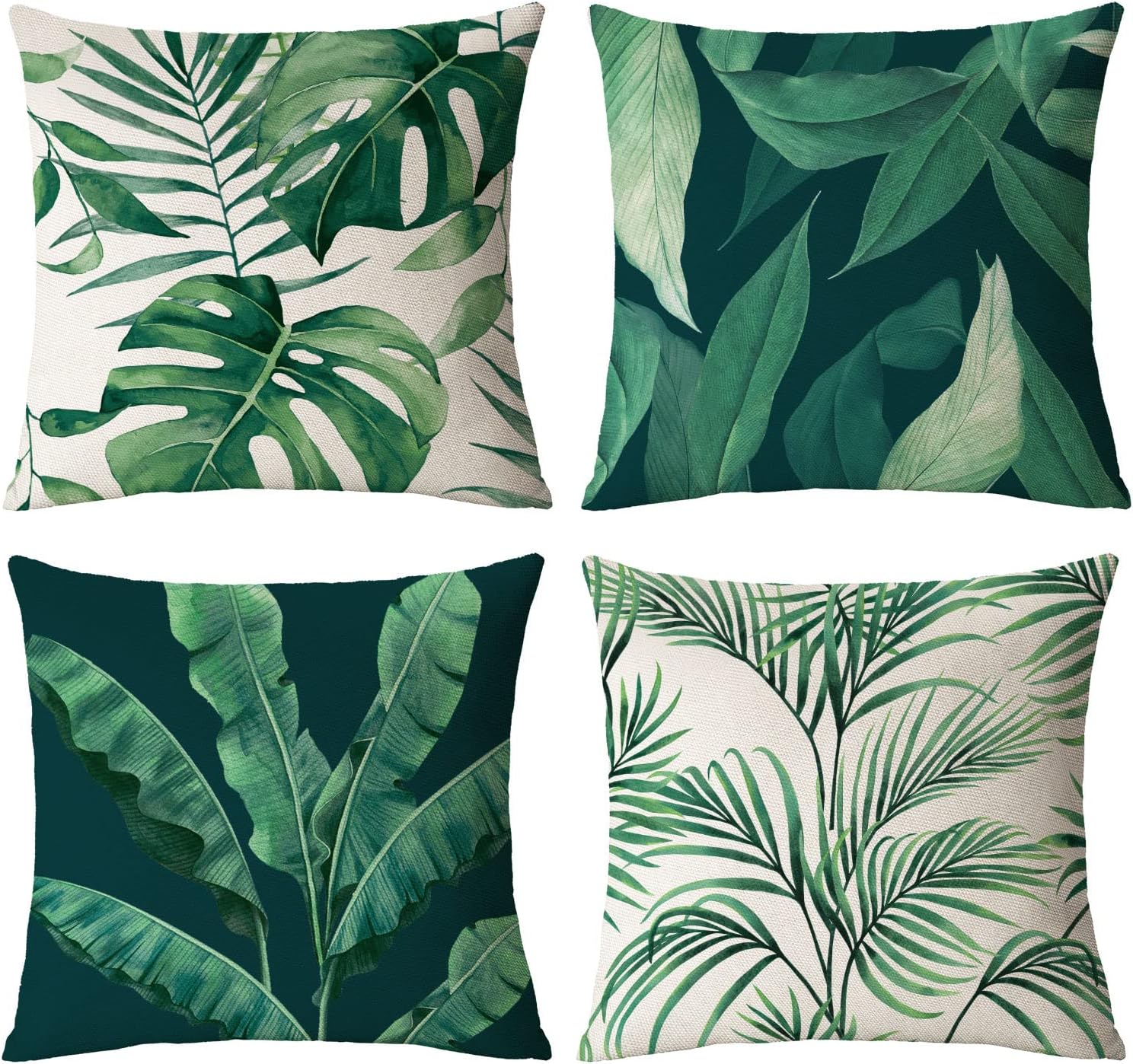 Green Plant Throw Pillow Case  - Outdoor Furniture Green 评论和价格