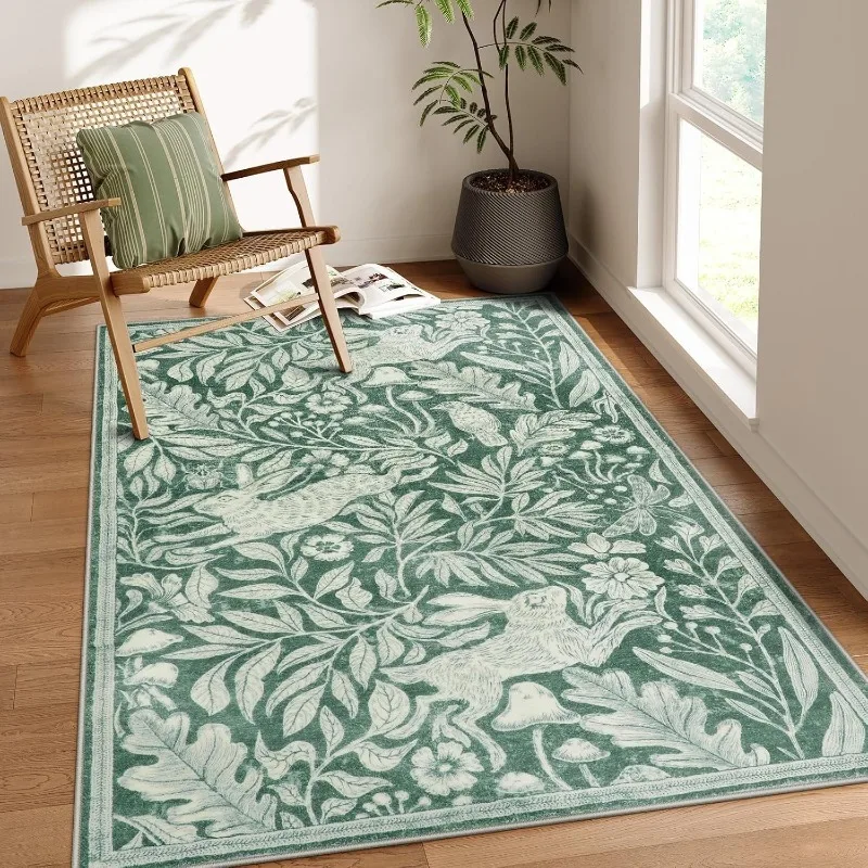 Living Room Carpet Soft Washab - Outdoor Furniture Green 评论和价格