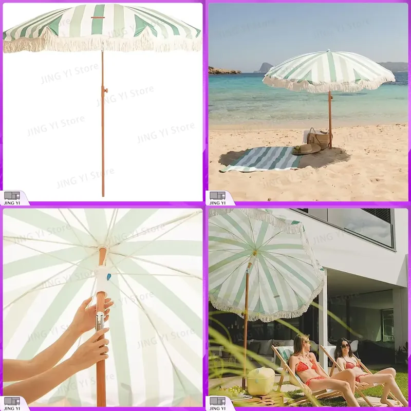 Portable Green and White Strip - Outdoor Furniture Green 评论和价格